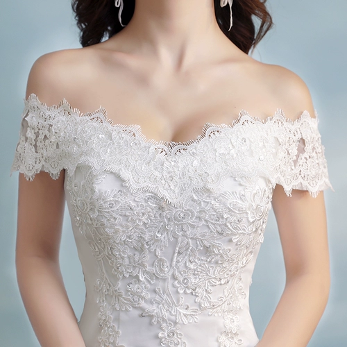 Свадебное платье, весенний корсет, поясная сумка, открытые плечи, V-образный вырез, по фигуре, с акцентом на бедрах, крой «рыбий хвост»