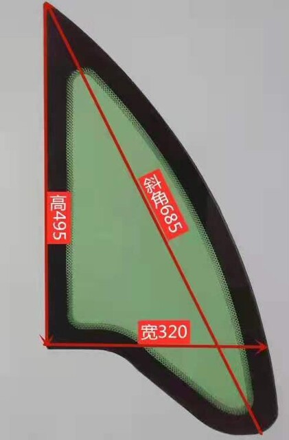 ລົດສາມລໍ້ໄຟຟ້າ semi-enclosed fully enclosed glass triangular electric vehicle triangular side door glass tempered