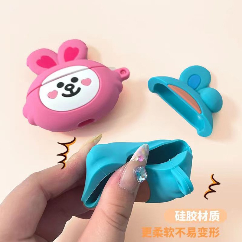 LINE FRIENDS布朗熊苹果Airpods Pro无线蓝牙耳机盒硅胶保护套Airpods1/2代软壳Airpods 3代套AirpodsPro 2代