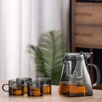 Thickened high temperature resistant glass teapot tea tea maker simple home office flutter cup tea set with Nordic wind tea set