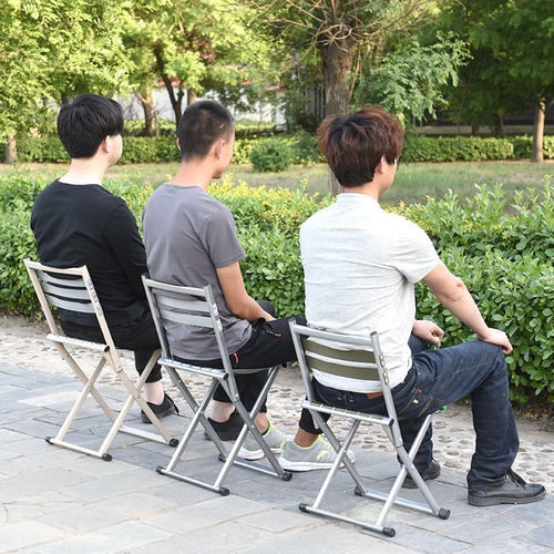户外折叠凳子便携折叠椅子靠背小马扎凳子加厚露营钓鱼凳 - 图0