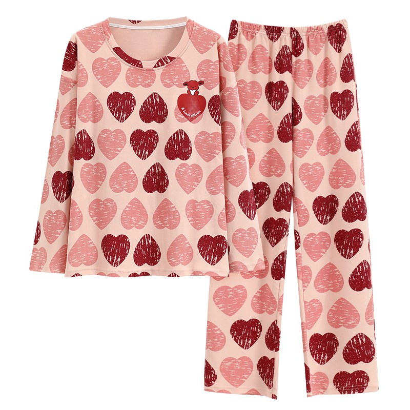 浪莎卡通睡衣女春秋款纯棉长袖可外穿秋冬全棉薄款豹纹套头家居服,淘宝优惠券,粉丝福利购,淘宝优惠卷