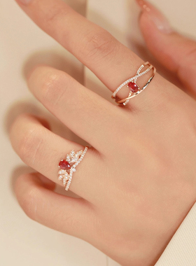 S925纯银女皇冠设计轻奢戒指