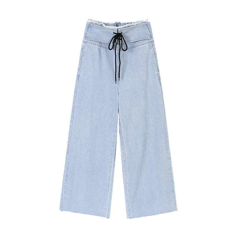 阿依莲艾赛丝戈夏季新款系带牛仔裤 阿依莲女装折扣店牛仔裤