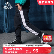Burhy and outdoor fall new children catch suede pants male and female childrens warm and warm swepants rocking down pants