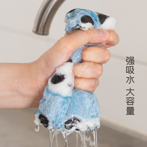 小动物珊瑚绒清洁抹布吸水不掉毛洗碗布不沾油厨房专用百洁布家用 - 图2
