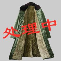 Military Cotton Great Coat Winter Plus Suede Thickened Long Section Lao Cotton Clothing Door Guard Cold Bank Warm Over Kneecap Green Cotton Padded Jacket Male