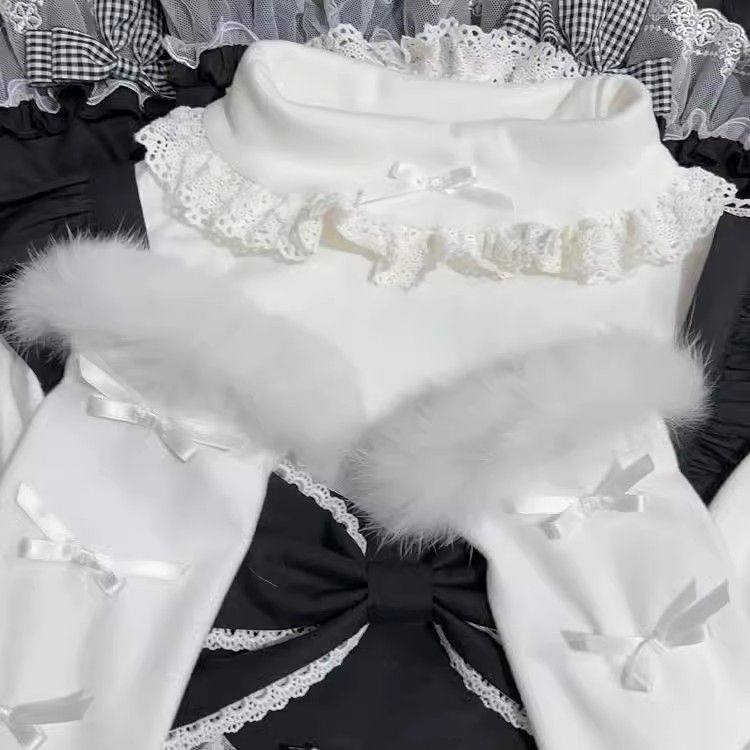 加绒加厚秋冬Lolita长袖内搭【软糯甜心】柔软亲肤保暖针织打底,淘宝优惠券,粉丝福利购,淘宝优惠卷