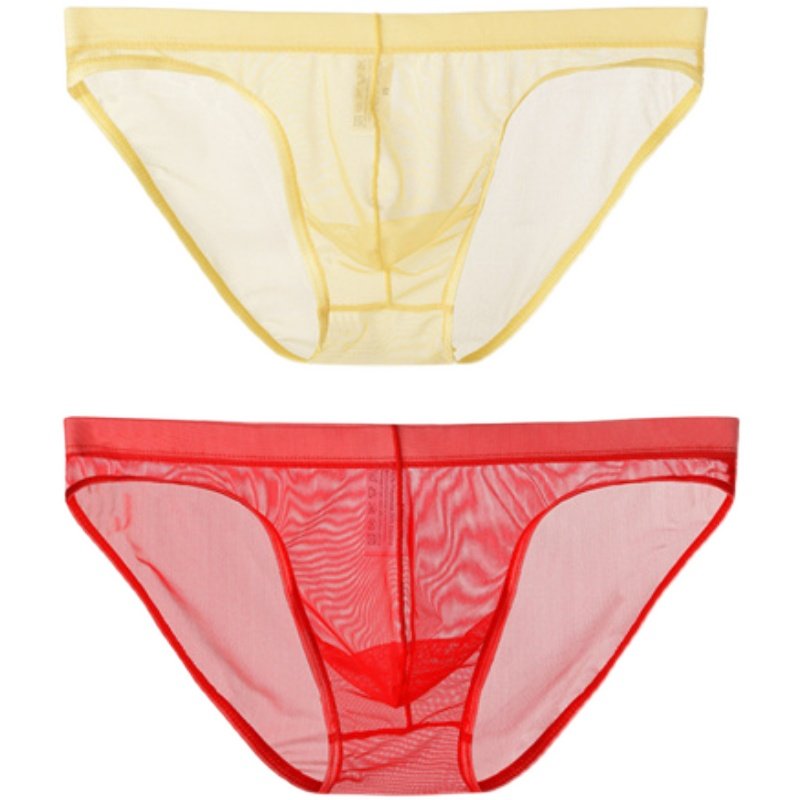 2条 男士网纱透明裸感内裤超薄透气囊袋三角裤潮流个性夏季男青年,淘宝优惠券,粉丝福利购,淘宝优惠卷