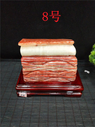 天然奇石矿石猪肉石红烧肉东坡肉五花肉石观赏石家居装饰摆件镇宅 - 图2