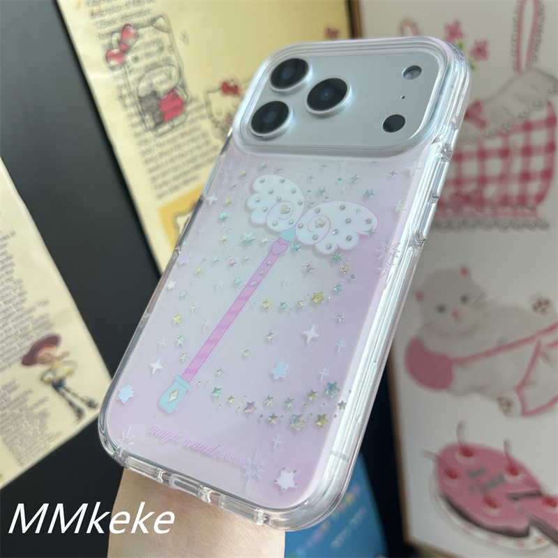 MMkeke小众ins风美少女魔法棒治愈卡通适用iPhone17promax双层imd手机壳苹果16pro保护套15pm日韩14pro动漫13,淘宝优惠券,粉丝福利购,淘宝优惠卷