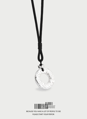 貔貅雕刻花纹项链男ins冷淡风