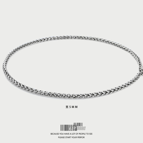BARCODE 简约粗链条龙骨链ins冷淡风中性项链街头嘻哈配饰男女潮 - 图1
