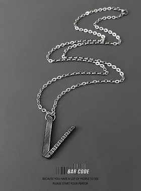 BARCODE复古V字简约百搭项链