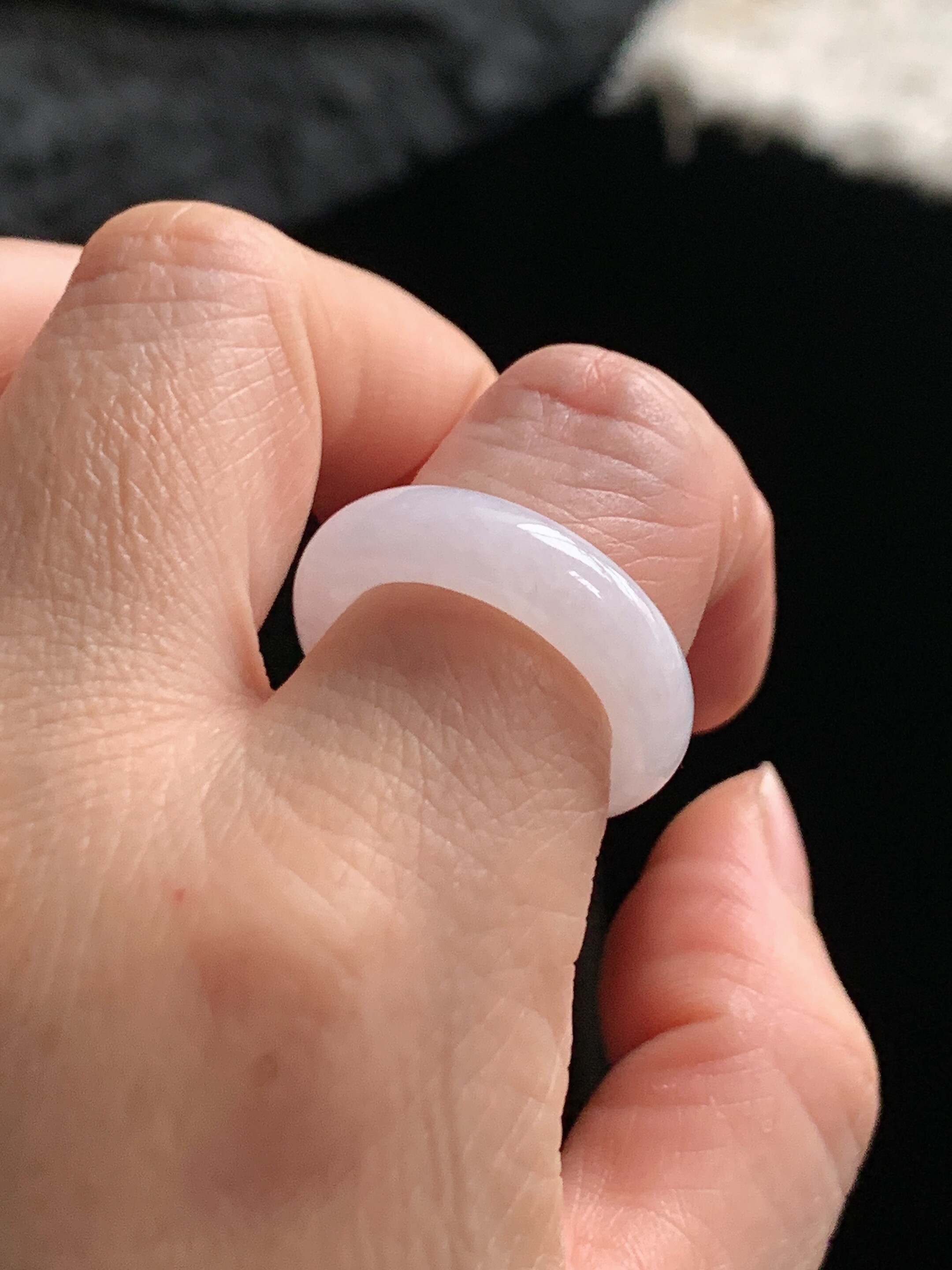 Jade ring ring ring ring 14 circles Y162 natural a goods jade round ring plain ring Burmese material jade ring