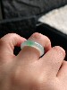 Jade ring ring ring ring 12/13 circle Y399 natural a goods jade round ring plain ring Burmese material jade ring