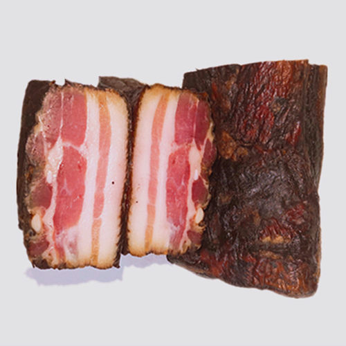 五花腊肉湖南特产 柴火烟熏五花肉500克 腊肉熏肉腊味湘菜猪丸子 - 图0