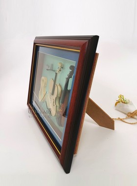 迷你小提琴相框摆件如何制作客厅