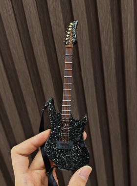 迷你电吉他张泽禹同款黑色亮银