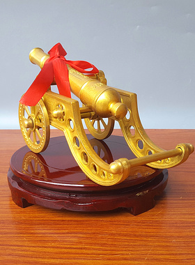 黄铜大炮模型家居摆件客厅多功能