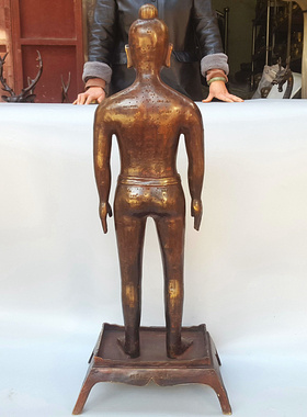 摆件中式黄铜人体模型经络针灸图