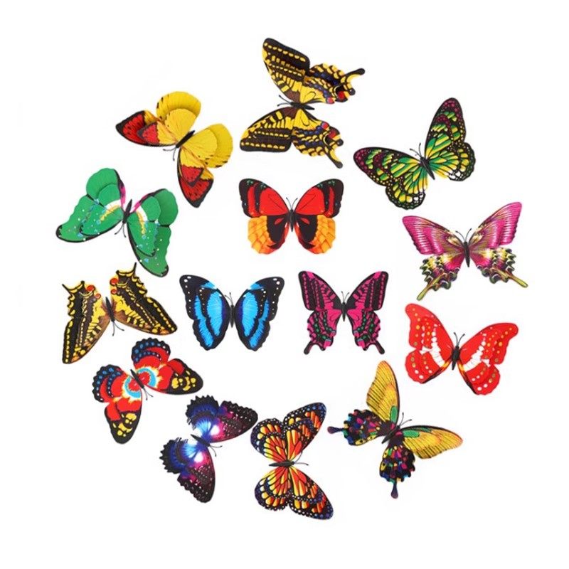 双层彩色仿真大蝴蝶墙贴墙面布置园艺插扦公园幼儿园拍照道具装饰,淘宝优惠券,粉丝福利购,淘宝优惠卷
