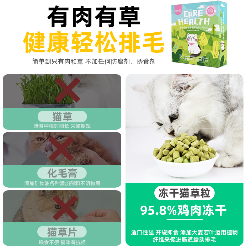 路斯猫零食冻干羊奶棒鸡肉粒猫草去毛球片粒成幼猫磨牙棒猫咪用品 - 图1