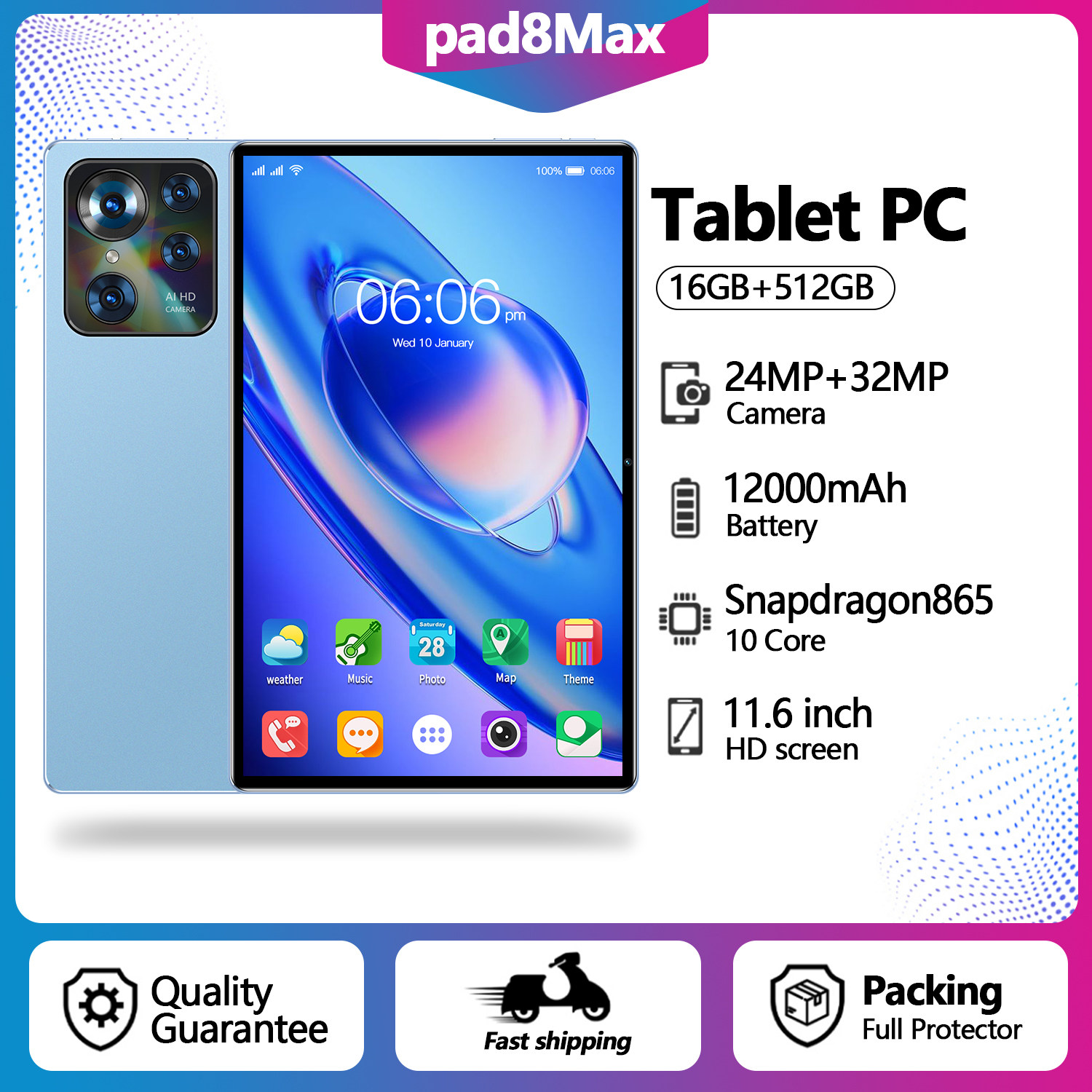 Overseas international version, China, Hong Kong and Taiwan, available 5G tablet, mobile phone, Tablet PC, call matepad
