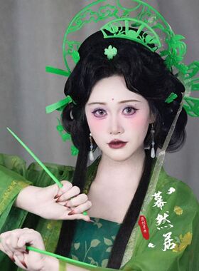 白蛇青蛇神女嫦娥套装轻奢爆款中国风汉服配饰cos古装百搭超仙头