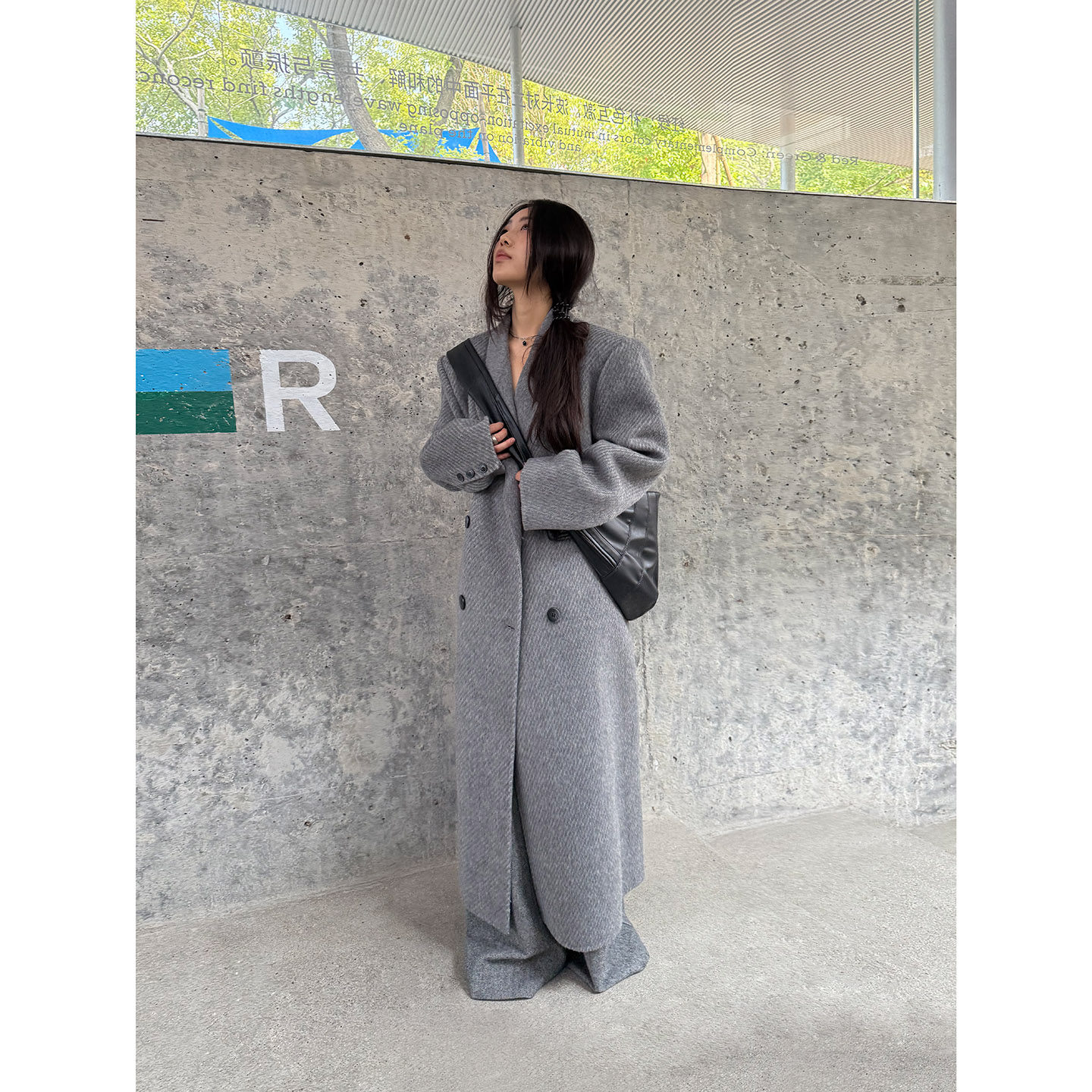 grape wang 双排扣骆驼绒大衣宽松手工双面呢外套羊毛秋冬新款,淘宝优惠券,粉丝福利购,淘宝优惠卷