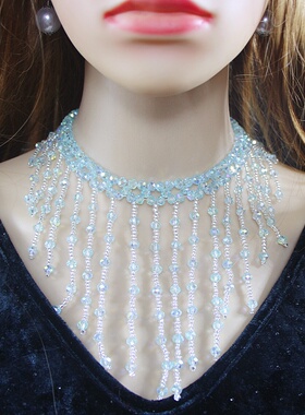 手工编制项链女百搭流苏锁骨颈链