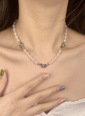 S925天然淡水珍珠高级感蝴蝶结