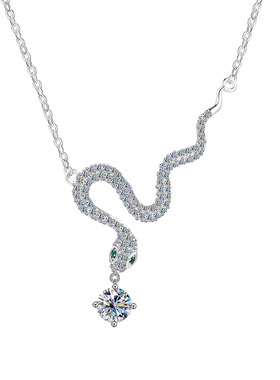 旭业韩版S925纯银蛇年项链