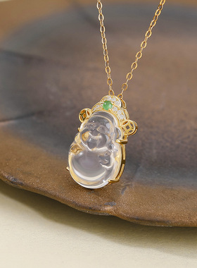 悦宝珠宝水晶财神吊坠