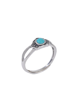 悦宝珠宝绿松石女戒44