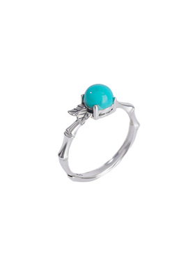 悦宝珠宝S925银竹节戒指