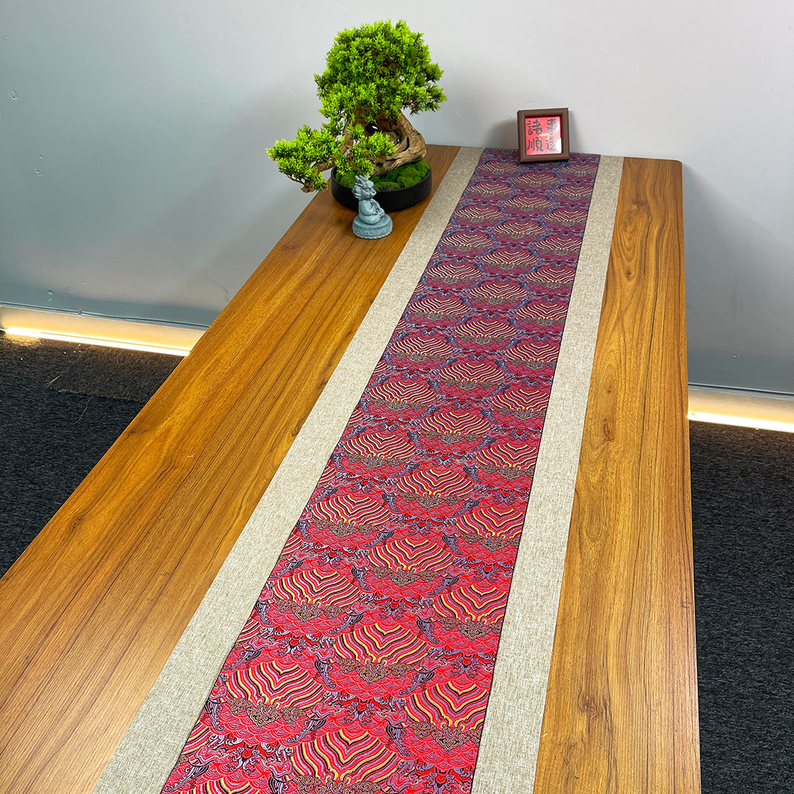 新中式茶台云锦桌布桌旗中国风禅意茶席云锦缎双面布艺茶桌垫,淘宝优惠券,粉丝福利购,淘宝优惠卷