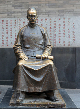 玻璃钢仿铜传统民俗人物 铸铜古代刮痧雕像摆放户外广场景观园林