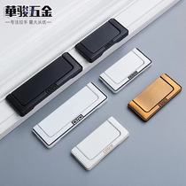 Modern minimalist dress folded in dark invisible clamshell drawer handles furniture hardware Rome black white small handle