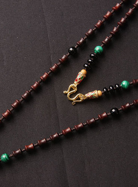 原创天然小叶紫檀节节高佛牌链子