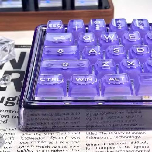 Ainbell黛紫Base68机械键盘客制化DIY热插拔三模无线换装女生办公 - 图0