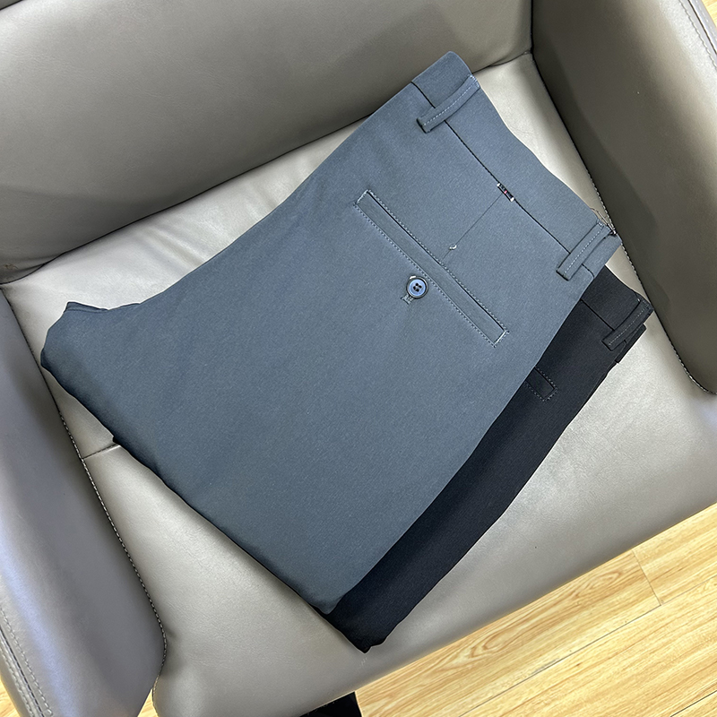 90鹅绒，加厚不臃肿保暖商务休闲外穿羽绒裤秋冬防风修身直筒长裤 - 图3