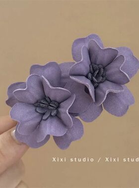 甜美花朵小众花朵发夹头饰