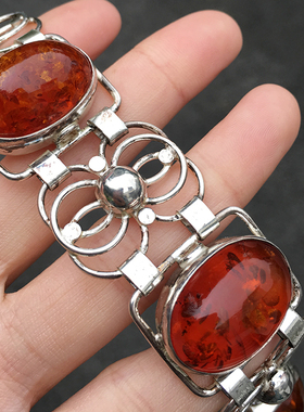 德国天然琥珀霸气风手链