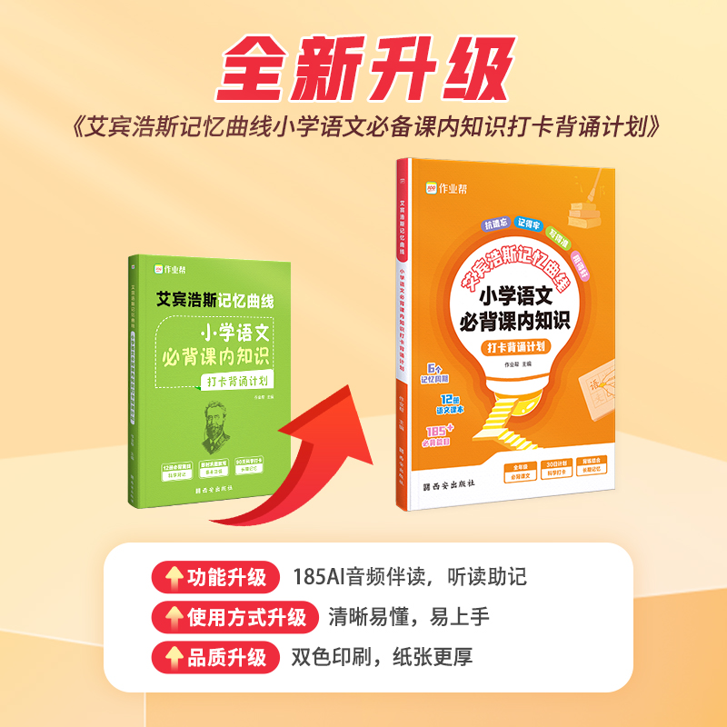 2023作业帮艾宾浩斯英语单词本遗忘曲线记忆本小学初中背诵打卡计划语文课内知识英语单词词汇中小学练习本默写复习计划表抗遗忘书 - 图2