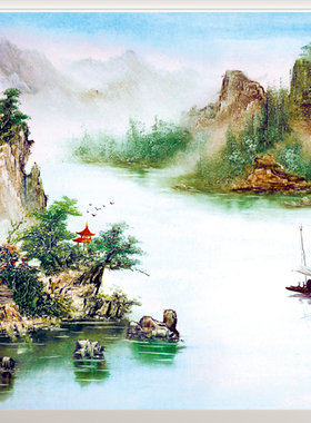 3d假窗户贴画古典油画黄金满地