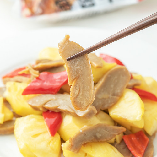 齐善素食斋烟鹅素烧鹅素肉豆制品寺院佛家纯素人造肉素食食品速食 - 图2