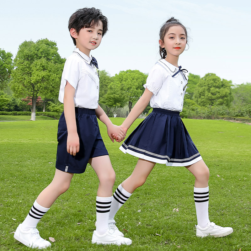 幼儿园园服夏装毕业服装大班拍照衣服儿童合唱演出服小学生表演服-图2