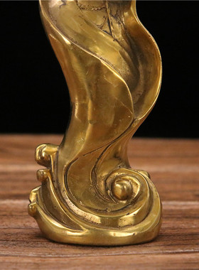 纯铜浪花观音观世音平安摆件佛像