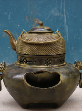 炭炉工艺品室内铜复古
